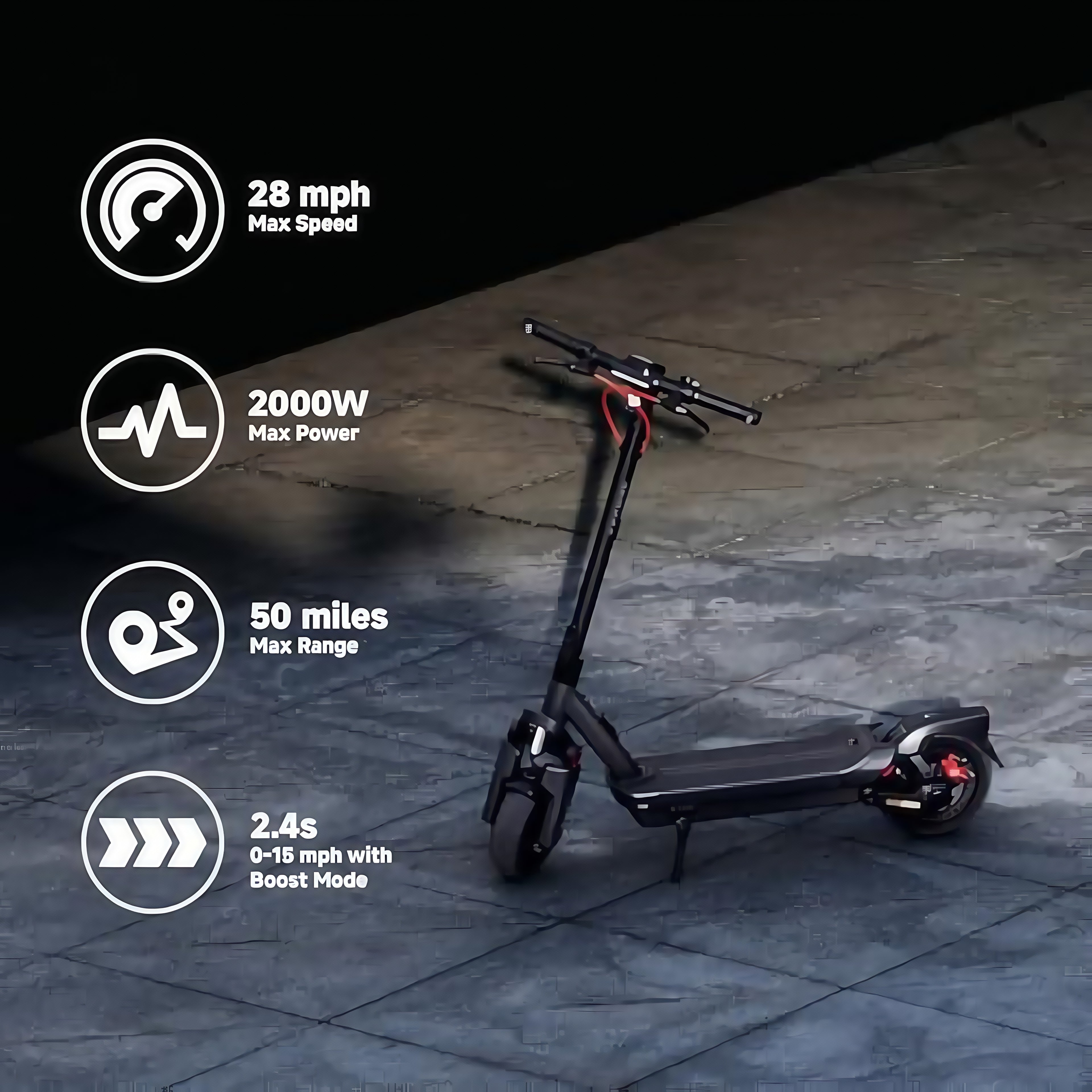 ⚡️ LIMITED STOCK! 55% OFF 2000W DUAL MOTOR ELECTRIC SCOOTER - 80KM BATTERY LIFE!